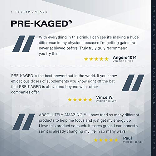 Pre Workout Powder; KAGED MUSCLE Preworkout for Men & Pre Workout Women, Delivers Intense Workout Energy, Focus & Pumps; One of The Highest Rated Pre-Workout Supplements, Grape, Natural Flavors