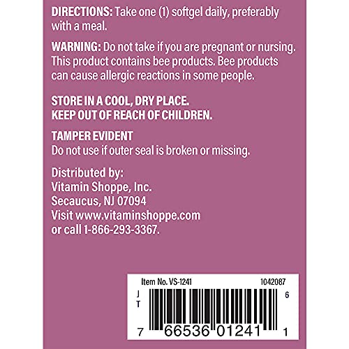 The Vitamin Shoppe Royal Jelly 300MG, Superfood Complex, Natural Food That Promotes Energy and Health, Once Daily (300 Softgels)