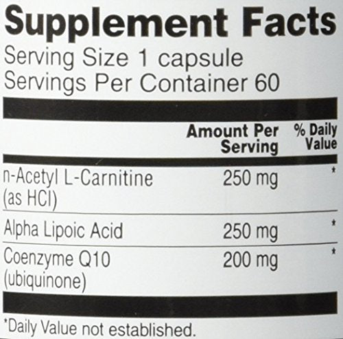 Vitacost CoQ10 + Alpha Lipoic Acid + Acetyl L-Carnitine HCl -- 60 Capsules