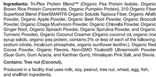 Vegan Organic Plant Protein Powder and Meal Replacement Shake - By 310 Nutrition - Gluten, Dairy and Soy Free - 0g of Sugar | Keto and Paleo Friendly… (Mocha, 14 Servings)