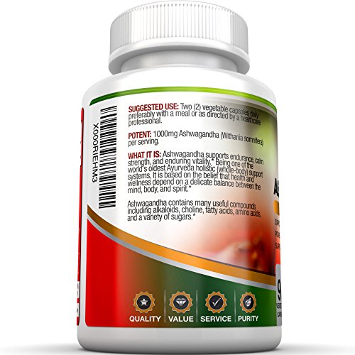 BRI Nutrition Ashwagandha - Supports Healthy Mood, Energy Levels & Calm State of Mind - 1400mg Per Service (90 Count)