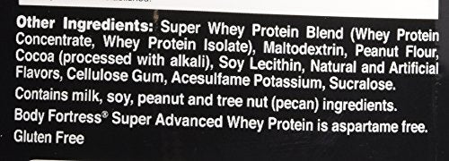 Body Fortress Super Advanced Whey Protein Powder, Chocolate Peanut Butter Flavored, Gluten Free, 2 Lb