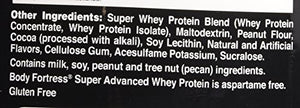 Body Fortress Super Advanced Whey Protein Powder, Chocolate Peanut Butter Flavored, Gluten Free, 2 Lb