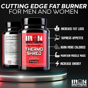 Thermogenic Fat Burners for Men/Women | Strong Appetite Suppressant for Weight Loss Management | Metabolism Booster | Belly Fat Burner | Keto Pills | 60 Veggie Capsules | 30 Servings | Yohimbine Free