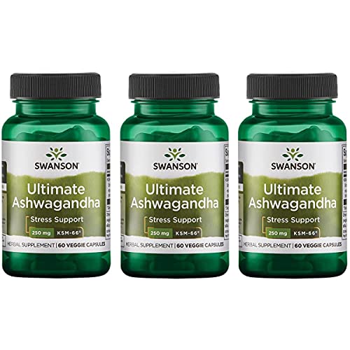 Swanson Ultimate Ashwagandha - Ksm-66 250 mg 60 Veg Caps 3 Pack