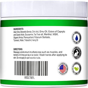 Hemp Раin Relief Cream - Relieve Muscle, Joint, Back, Knee, Nerves - Natural Hemp Oil Extract Gel Rub with MSM - Glucosamine - Arnica - Turmeric - Maximum Strength - Made in USA - 4 fl oz