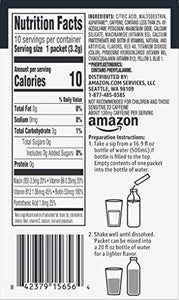 Amazon Brand - Happy Belly Drink Mix Singles, Strawberry with Caffeine (10 packets) (Previously Solimo)