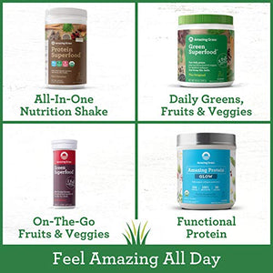 Amazing Grass Greens Blend Superfood: Super Greens Powder with Spirulina, Chlorella, Beet Root Powder, Digestive Enzymes & Probiotics, Berry, 60 Servings (Packaging May Vary)