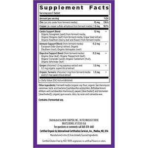 Zinc Supplement, New Chapter Fermented Zinc Complex, ONE Daily for Immune Support + Skin Health + Non-GMO Ingredients, Easy to Swallow & Digest, 90 Count