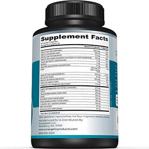 Premium Men’s Support Supplement – Powerful Men’s Multivitamin– Supports Energy, Stamina, Endurance & Stress Management – with Zinc, Ashwagandha, Maca, L-Carnitine & Vitamins – 120 Capsules