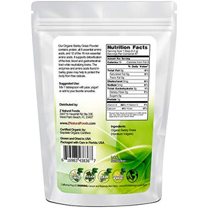 Organic Barley Grass Powder - Green Superfood Supplement for Drinks, Juice, Shakes, Smoothies, Recipes - All Natural Vitamins, Minerals Antioxidants - Raw, Vegan, Non GMO, Kosher - Bulk 5 lb Size