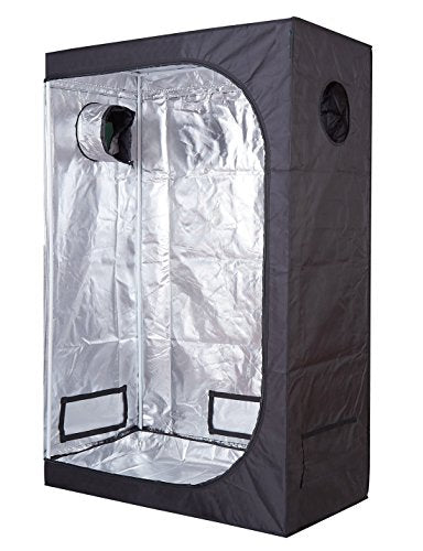 TopoLite Full Range Multiple Sized 48"x24"x72" Indoor Grow Tent Room 600D Mylar Hydroponic Growing Plant w/Plastic Corner (48"x24"x72")