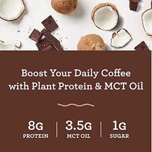 Amazing Grass Amazing Protein Creamer, Plant-Based Protein with Coconut MCT Oil, Dark Chocolate, 12 Servings, 7.6 Ounce (Pack of 1)