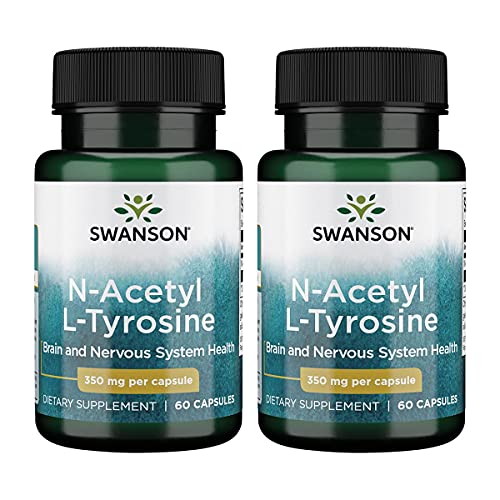 Swanson N-Acetyl L-Tyrosine 350 mg 60 Caps 2 Pack