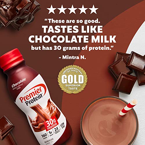 Premier Protein Shake 30g Protein 1g Sugar 24 Vitamins Minerals Nutrients to Support Immune Health, Chocolate, 11.5 Fl Oz (Pack of 12)