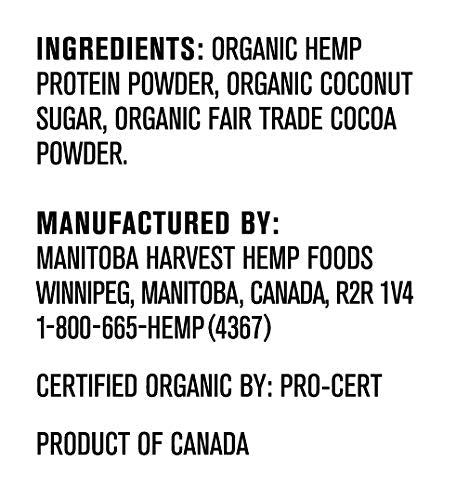 Manitoba Harvest Hemp Yeah! Organic Max Fiber Protein Powder, Omegas 3&6 per Serving, Brown, Chocolate, 16 Ounce