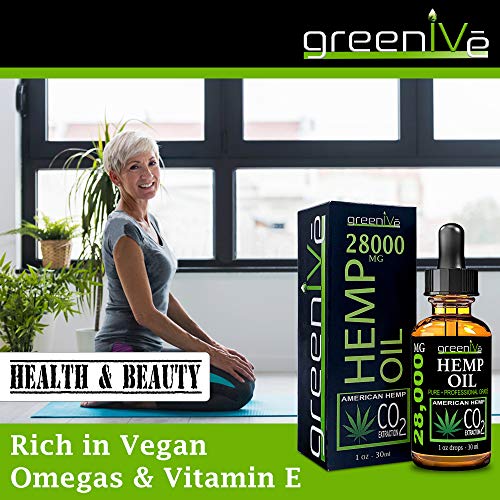 GreenIVe 28,000mg Hemp Oil with Vegan Omegas C02 Extraction Exclusively on Amazon (1)