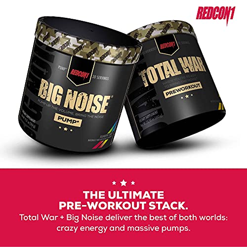 Redcon1 Big Noise Pump Formula (30 Servings) - Non-Stim, Increased Energy and Focus, Vasodilator, Intense Pumps (Strawberry Kiwi)
