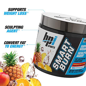 BPI Sports Smart burn – Weight Loss, Burn Fat, Energy – Carnitine, Cla, Green Tea, Caffeine, Theobromine, Dynamine – for Men & Women – No Artificial Colors – Fruit Punch – 25 Servings – 4.4 oz