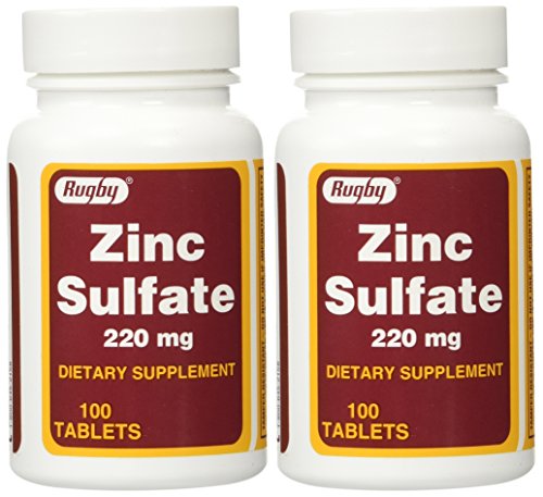 Rugby Zinc 50 mg Dietary Supplement Capsules- 100 Count (Pack of 2)