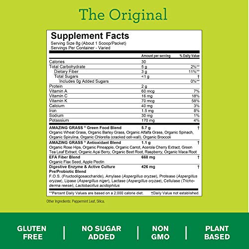 Amazing Grass Green Superfood Antioxidant: Organic Plant Based Antioxidant and Wheat Grass Powder for Full Body Recovery,60 Servings & Green Superfood: Super Greens Powder with Spirulina, 60 Servings