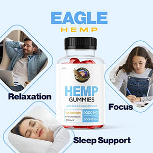 (1 Pack) Eagle Hemp Gummies, Original Formula, 1 Month Supply