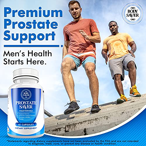 Body Saver Prostate Supplement for Enlarged Prostate | Prostate Supplements for Men Prostate Health with Saw Palmetto Extract | 60 Capsules