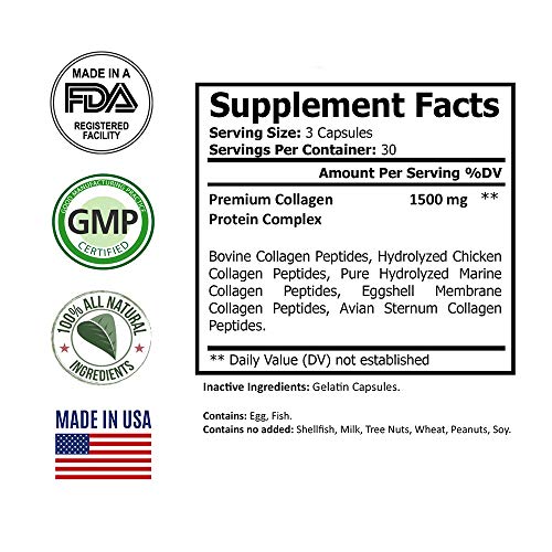 PureNature Collagen Ultra Complex Types I, II, III, V & X 90 Capsules (3)