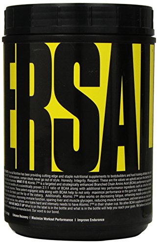 Universal Nutrition - Atomic 7 Enhanced BCAA Supplement - 8g BCAA with 2g Glutamine, 1g Citrulline Malate, 500mg L-Taurine - 'lectric Lemon Lime - 70 Servings