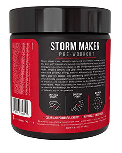 Inno Supps Storm Maker Pre Workout - Long Lasting Energy, Organic Caffeine & Yerba Mate, L-Citruline, Ashwagandha, Spectra, No Artificial Sweeteners, Vegan, Keto Friendly (BlackBerry Lemonade)