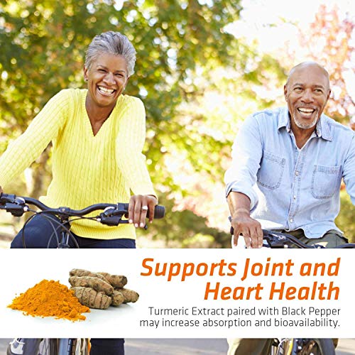 Turmeric Curcumin with BioPerine 95% Curcuminoids 1950mg with Black Pepper for Best Absorption, Made in USA, Natural Immune Support, Turmeric Supplement by Natures Nutrition - 120 Capsules