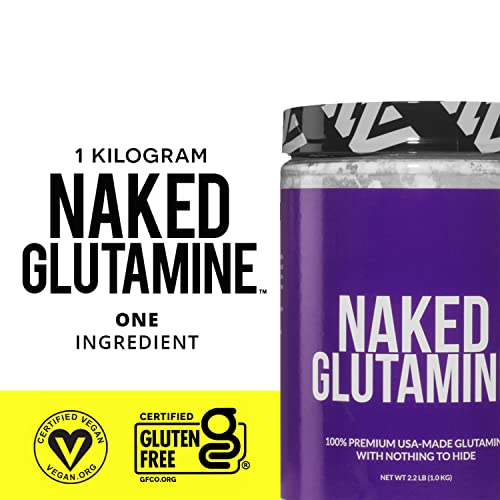 Pure L-Glutamine Made in The USA - 200 Servings - 1,000g, 2.2lb Bulk, Vegan, Non-GMO, Gluten and Soy Free. Minimize Muscle Breakdown & Improve Protein Synthesis. Nothing Artificial