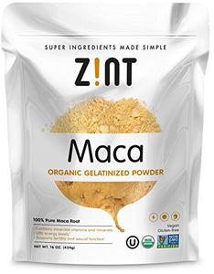 Zint Organic Maca Powder: Gelatinized, Non GMO, Yellow Maca Root - Adaptogen Superfood (16 Ounce)