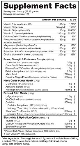 NutraBio PRE Workout Powder - Sustained Energy, Mental Focus, Endurance - Clinically Dosed Formula - Beta Alanine, Creatine, Caffeine, Electrolytes - 20 Servings - Cherry Limeade