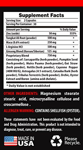 Vitamins for Energy for Men - LONGJACK Size UP, Energy Booster Pills - longjack Horny Goat Weed, 3B (180 Capsules)