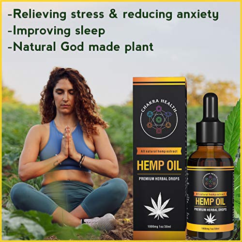 Chakra Health Hemp Oil 4 Pack 1000mg Premium Organic Natural Hemp Oil