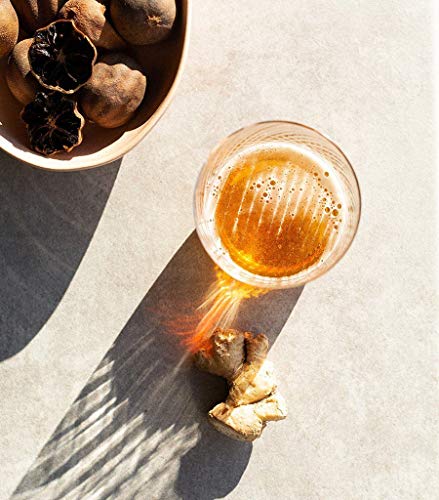 Rishi Tea Dandelion Ginger Sparkling Botanicals Sparkling Water - Organic, Unsweetened, Zero Added Sugar, Caffeinated, Real Plants, Virtus Botanicals - 12 oz (Pack of 12)