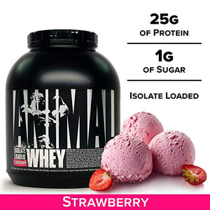 Animal Whey Isolate Whey Protein Powder, Strawberry, 4 Pound, 64 oz