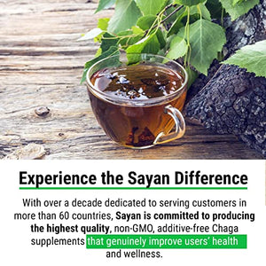 Sayan Siberian Raw Ground Chaga Powder 2.2 Lbs (1Kg) - Wild Forest Mushroom Tea, Powerful Adaptogen Antioxidant Supplement, Support for Immune System, Digestive Health + Helps Inflammation Reduction