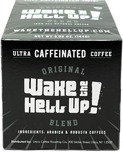 Wake The Hell Up! Dark Roast Single Serve Coffee Pods | Ultra-Caffeinated Coffee For K-Cup Compatible Brewers | 12 Count, 2.0 Compatible Pods | Perfect Balance of Higher Caffeine & Great Flavor.