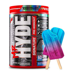 ProSupps Mr. Hyde Signature Series Pre-Workout Energy Drink – Intense Sustained Energy, Focus & Pumps with Beta Alanine, Creatine, Nitrosigine & TeaCrine (60 Servings Blue Razz Popsicle)