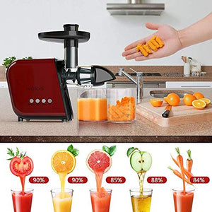 [Upgraded] KOIOS Juicing Machine, 2021 Masticating Slow Juicer Extractor, Cold Press Juicer with High Juice Yield