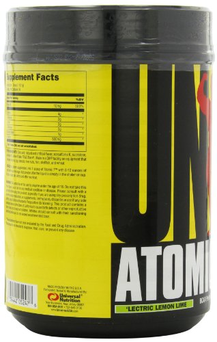 Universal Nutrition - Atomic 7 Enhanced BCAA Supplement - 8g BCAA with 2g Glutamine, 1g Citrulline Malate, 500mg L-Taurine - 'lectric Lemon Lime - 70 Servings