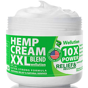 Hemp Cream 2,500,000 XXL Blend - X10 Power - Natural Hemp Extract Cream - Made in USA - Good for Skin Health