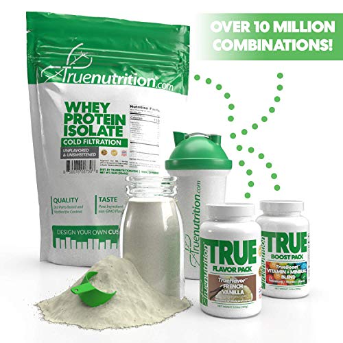 5LBS Unflavored Pea Protein Powder Isolate - Vegan, Low Fat, Lactose-Free, Gluten-Free, Plant Based Protein - Customize Your Protein with Two Free TrueBoost or TrueFlavor Protein Shake Enhancements