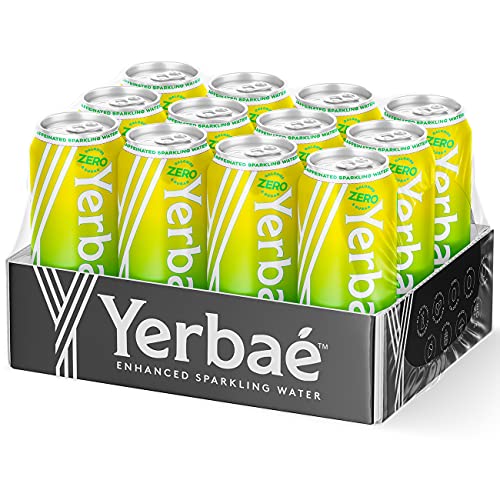 Yerbae Sparkling Water – Pineapple Coconut Fruit Flavored Seltzer with Caffeine, Antioxidants, Yerba Mate Natural Energy Drink – 12 Pack of 12oz Cans – Zero Sugar, No Calories, Non-GMO