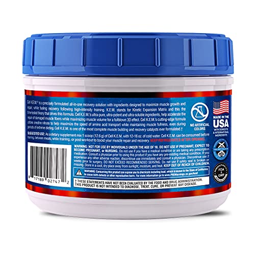 Evogen CellKEM PR | Post Workout, Essential Amino Acids, Creatine Nitrate, Sensoril Ashwagandha, Recovery | Raspberry Lemonade
