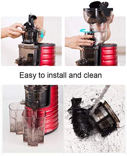 wan QIN Juicer Machines, Slow Masticating Juicer Extractor, Cold Press Juicer, Easy to Clean Brush & Quiet Motor for Vegetables&Fruits, 3.15inch Wide Chute,1L