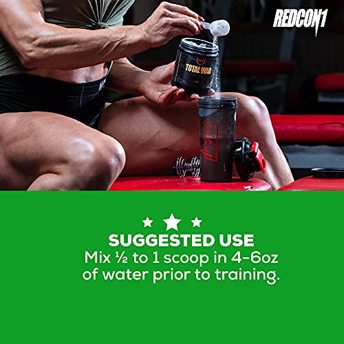 Redcon1 Total War - Pre Workout Powder, (Lemon Lime Blast) Boost Energy, Increase Endurance and Focus, Beta-Alanine, 350mg Caffeine, Citrulline Malate, Nitric Oxide Booster - Keto Friendly