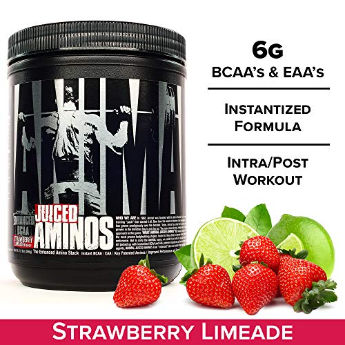 Animal Juiced Aminos - 6g BCAA/EAA Matrix plus 4g Amino Acid Blend for Recovery and Improved Performance - Strawberry Limeade - 30 Servings , 12.9 Ounce